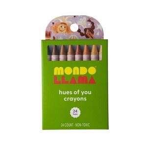 Mondo Llama Hues of You Crayons 24 Count Skin Tone Multicultural New